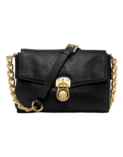 michael kors hamilton leather small messenger bag|Michael Kors Hamilton studded bag.